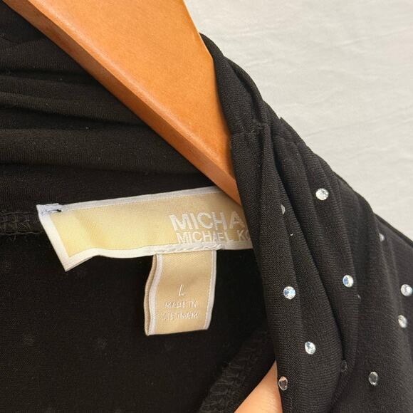 Michael Kors Womens Glistening Rhinestones Mini‎ Cocktail and Party Dress Large - Picture 5 of 6